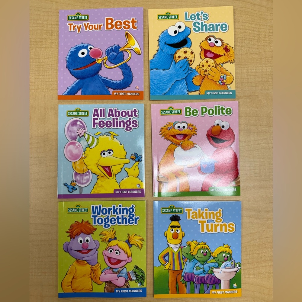 Sesame Street My First Manners and character strength learning books for toddler